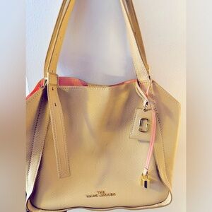 Marc Jacobs blush pink pebbled tote bag